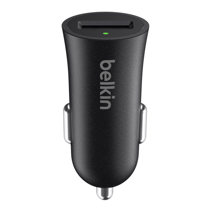 Quick Charge 3.0 Car Charger with USB-A to USB-C Cable (USB Type-C), Black, hi-res